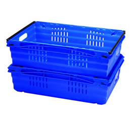 Dual height plastic crate